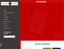 Tablet Screenshot of edicionessinnombre.com